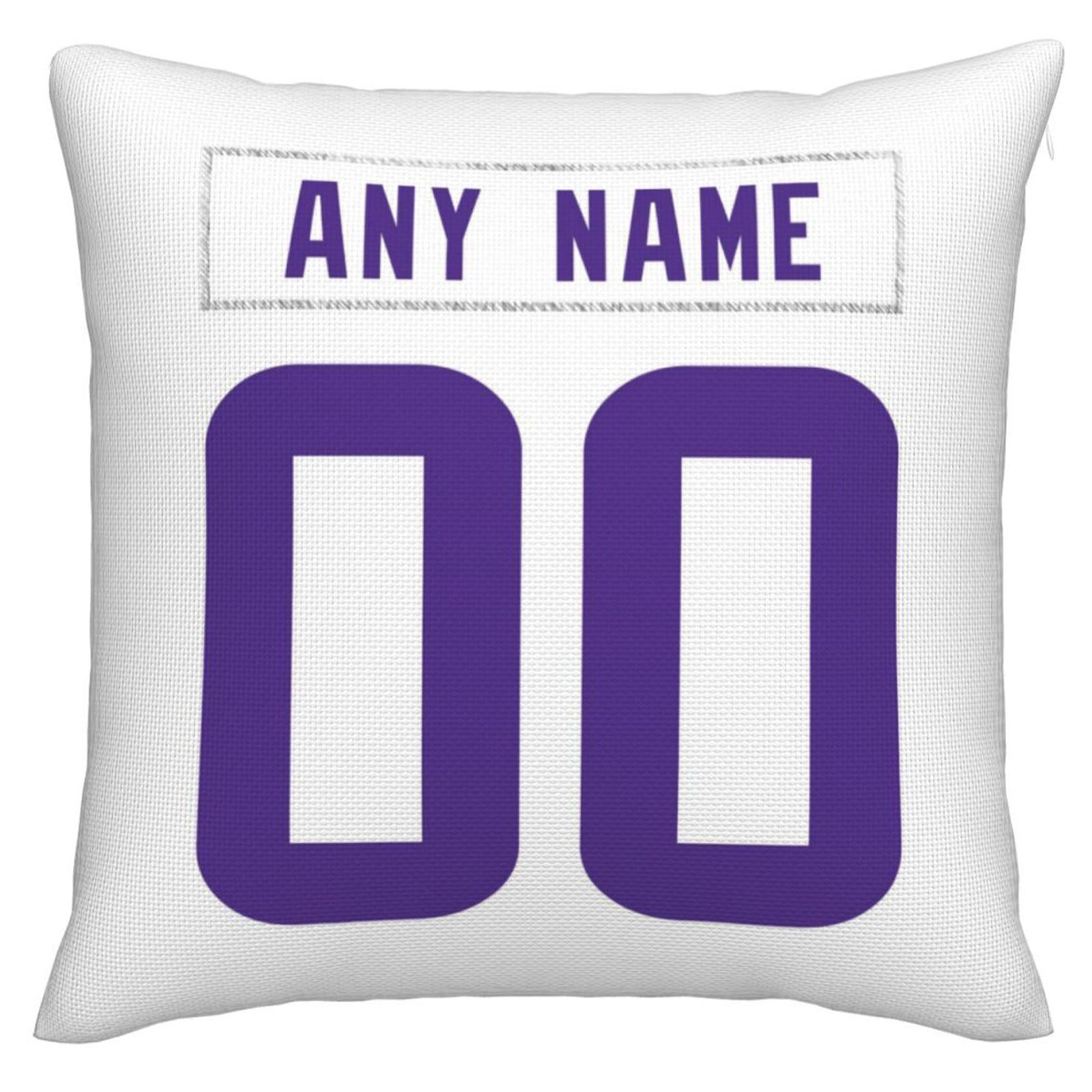 Custom MN.Vikings Pillow Decorative Throw Pillow Case - Print Personalized Football Team Fans Name & Number Birthday Gift Football Pillows - Main View