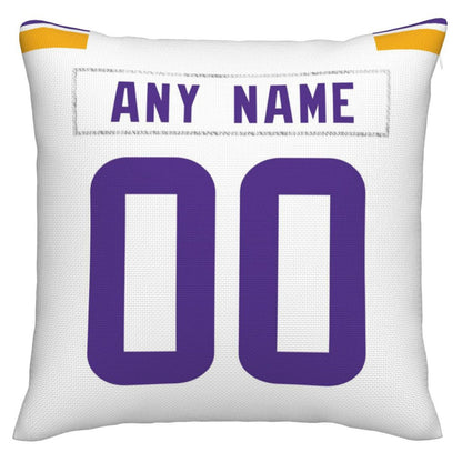 Custom MN.Vikings Pillow Decorative Throw Pillow Case - Print Personalized Football Team Fans Name & Number Birthday Gift Football Pillows - Main View
