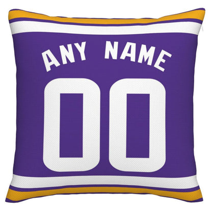 Custom MN.Vikings Pillow Decorative Throw Pillow Case - Print Personalized Football Team Fans Name & Number Birthday Gift Football Pillows view 2