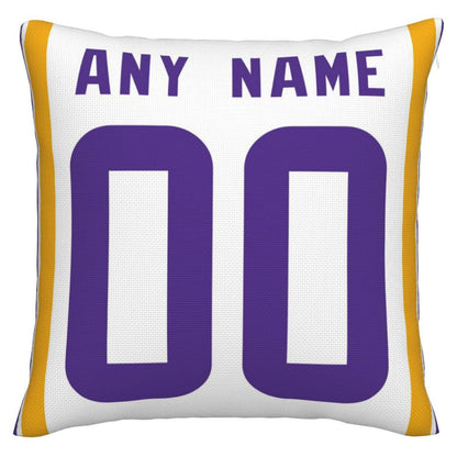 Custom MN.Vikings Pillow Decorative Throw Pillow Case - Print Personalized Football Team Fans Name & Number Birthday Gift Football Pillows view 2
