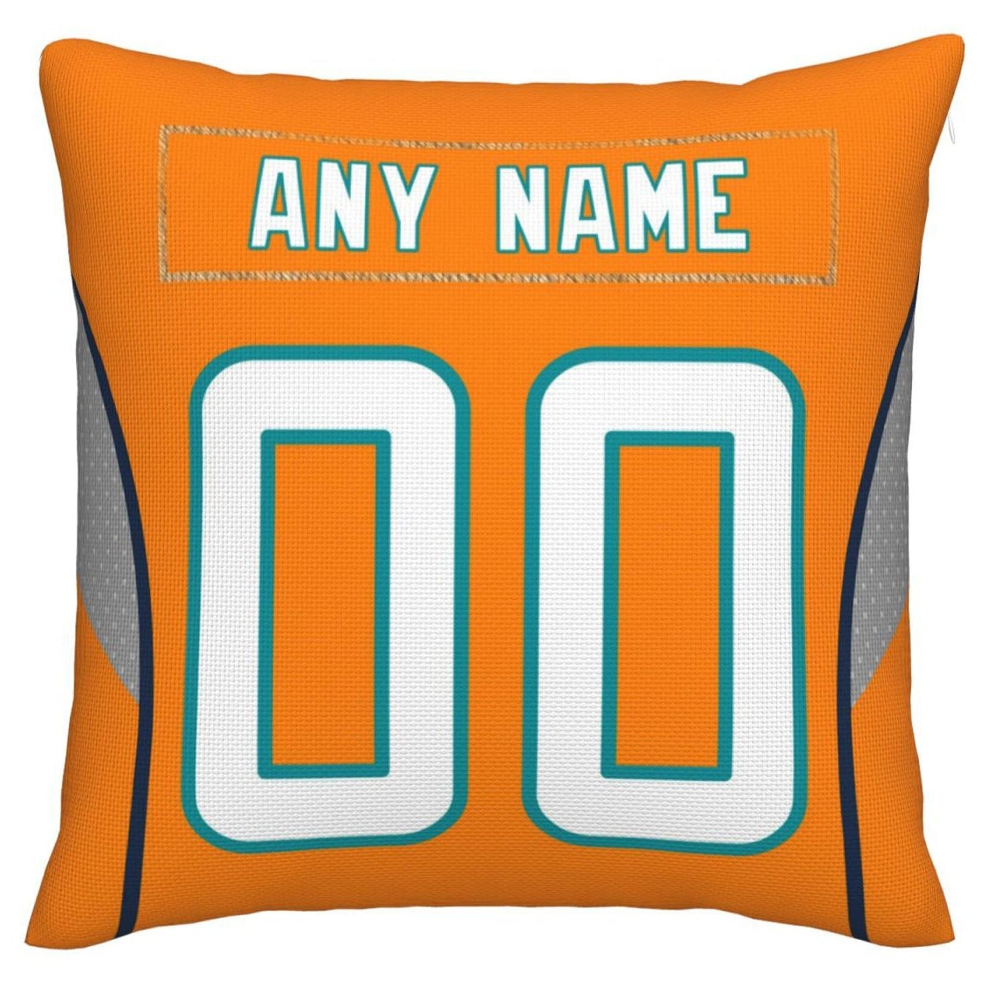 Custom M.Dolphins Pillow Decorative Throw Pillow Case - Print Personalized Football Team Fans Name & Number Birthday Gift Football Pillows view 2