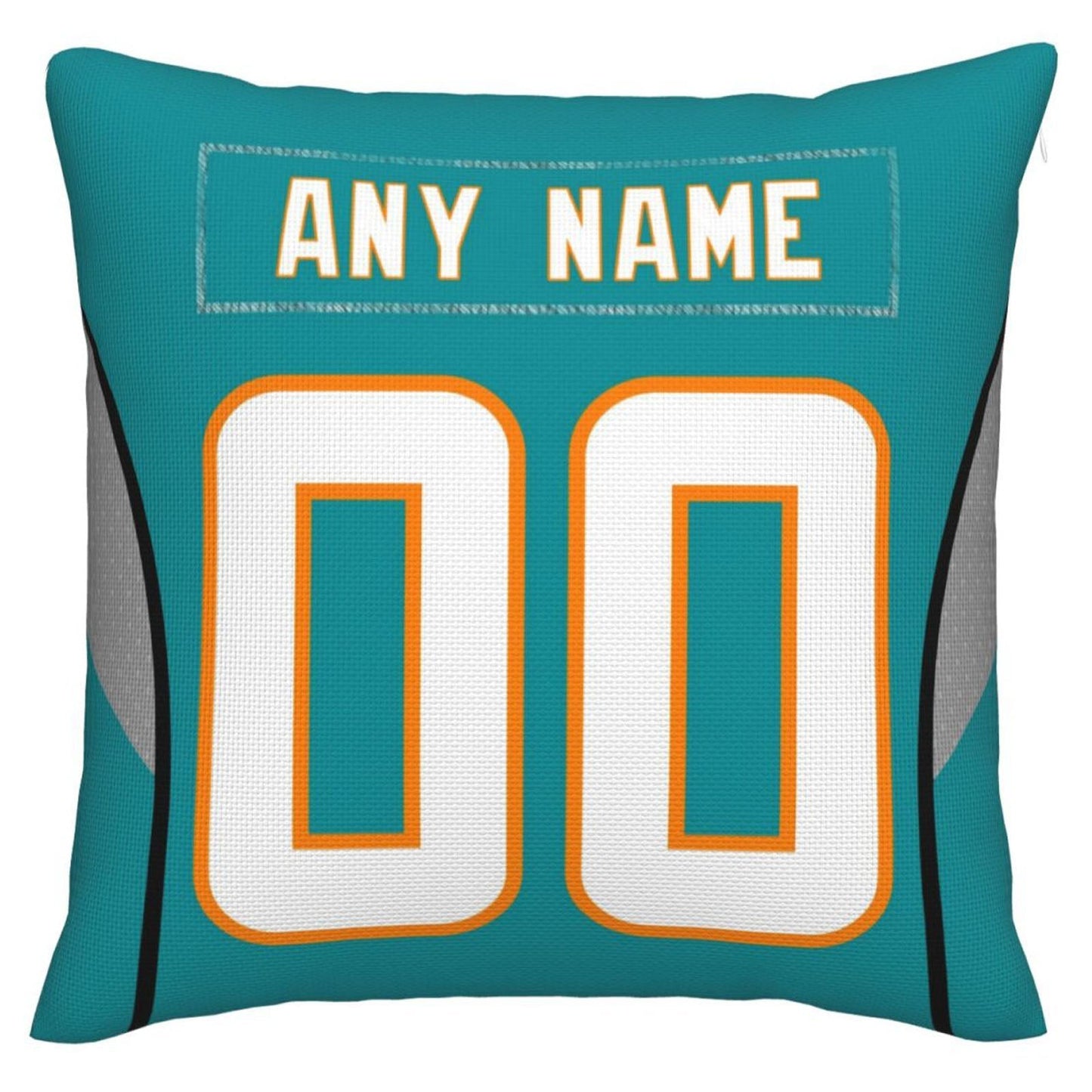 Custom M.Dolphins Pillow Decorative Throw Pillow Case - Print Personalized Football Team Fans Name & Number Birthday Gift Football Pillows view 3