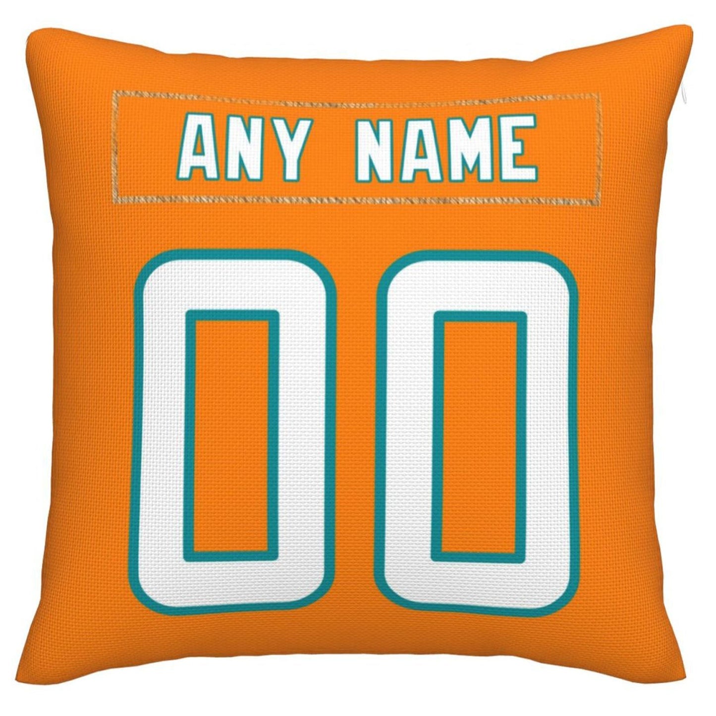 Custom M.Dolphins Pillow Decorative Throw Pillow Case - Print Personalized Football Team Fans Name & Number Birthday Gift Football Pillows view 2