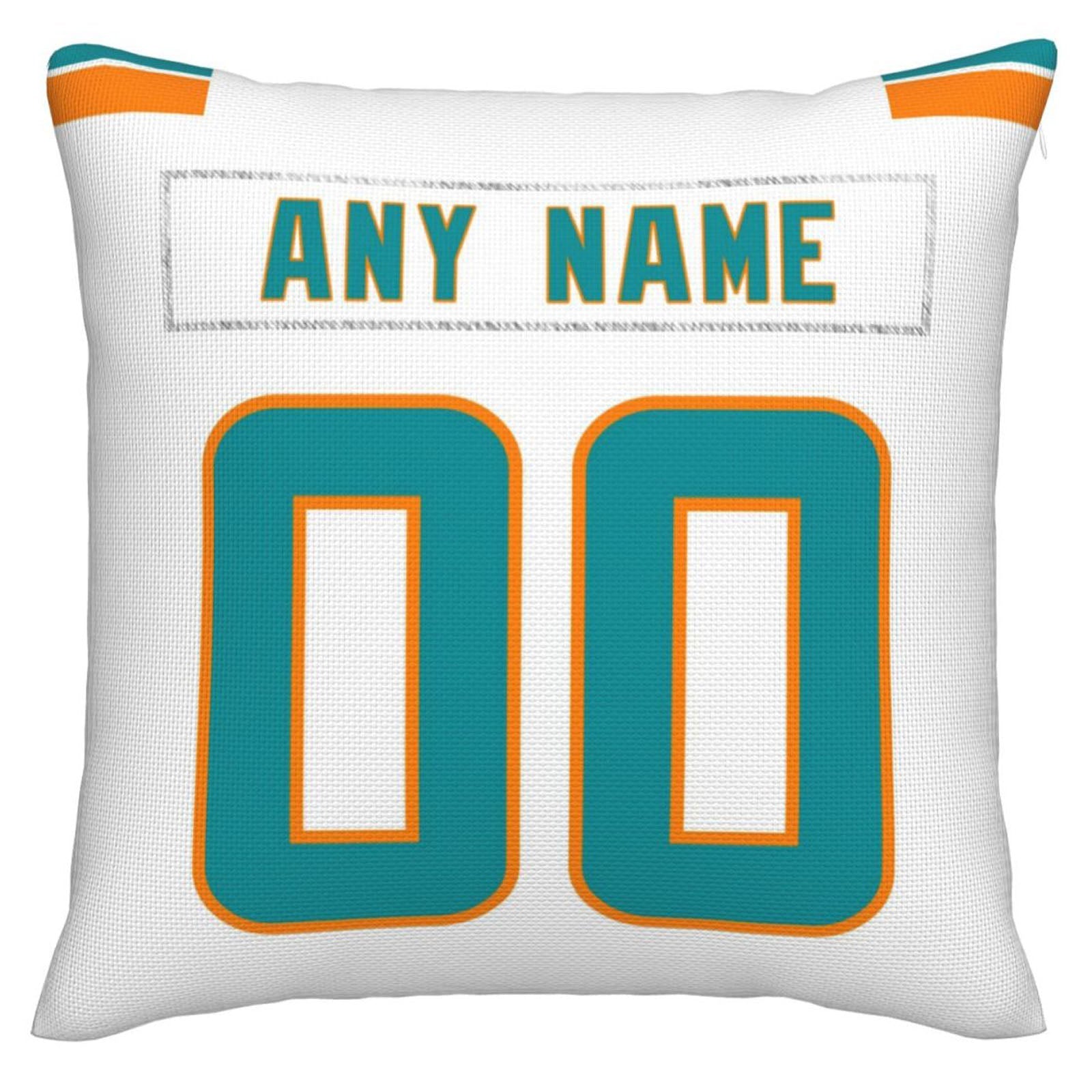 Custom M.Dolphins Pillow Decorative Throw Pillow Case - Print Personalized Football Team Fans Name & Number Birthday Gift Football Pillows view 3