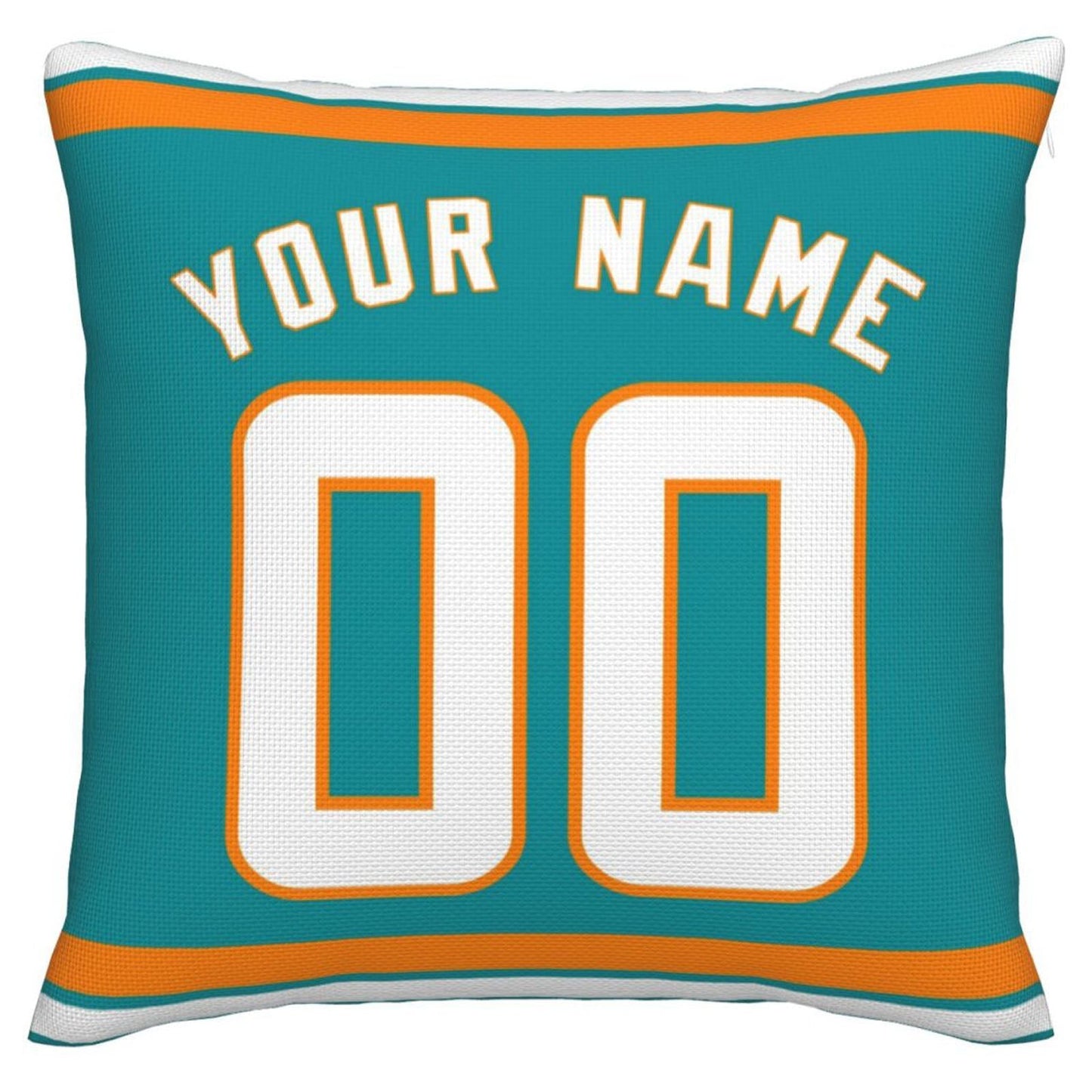 Custom M.Dolphins Pillow Decorative Throw Pillow Case - Print Personalized Football Team Fans Name & Number Birthday Gift Football Pillows view 3