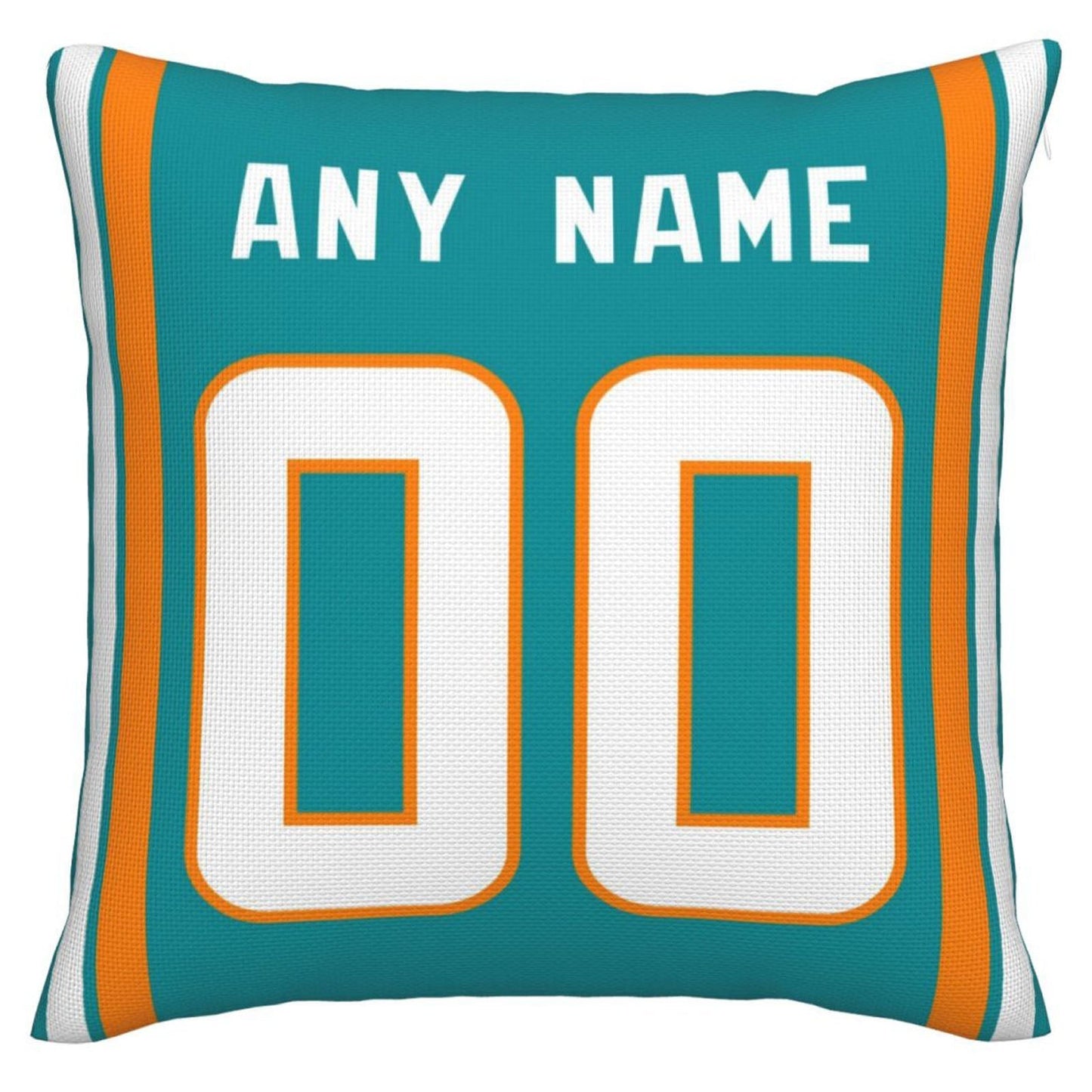 Custom M.Dolphins Pillow Decorative Throw Pillow Case - Print Personalized Football Team Fans Name & Number Birthday Gift Football Pillows view 3