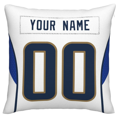 Custom LA.Rams Pillow Decorative Throw Pillow Case - Print Personalized Football Team Fans Name & Number Birthday Gift Football Pillows - Main View