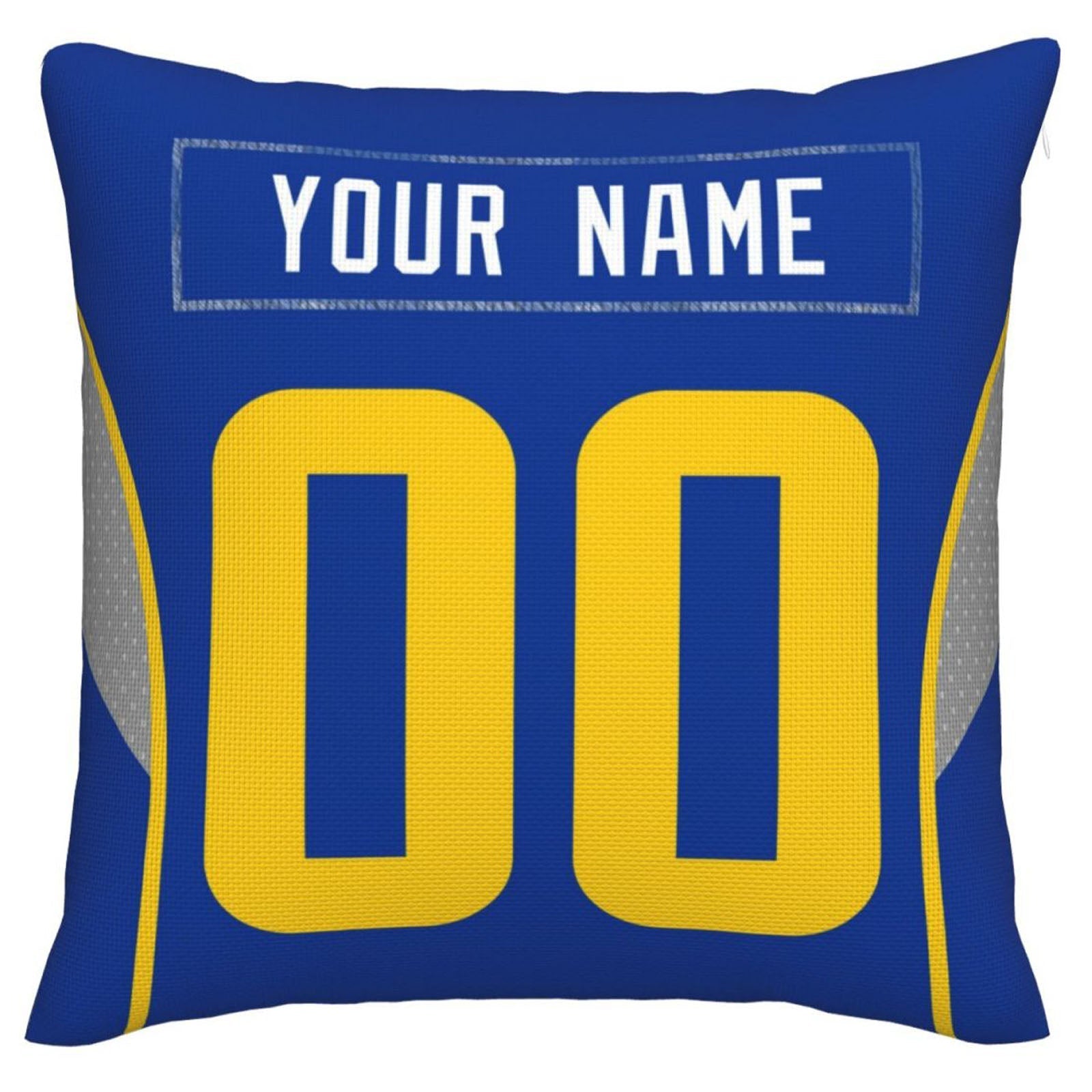 Custom LA.Rams Pillow Decorative Throw Pillow Case - Print Personalized Football Team Fans Name & Number Birthday Gift Football Pillows view 2
