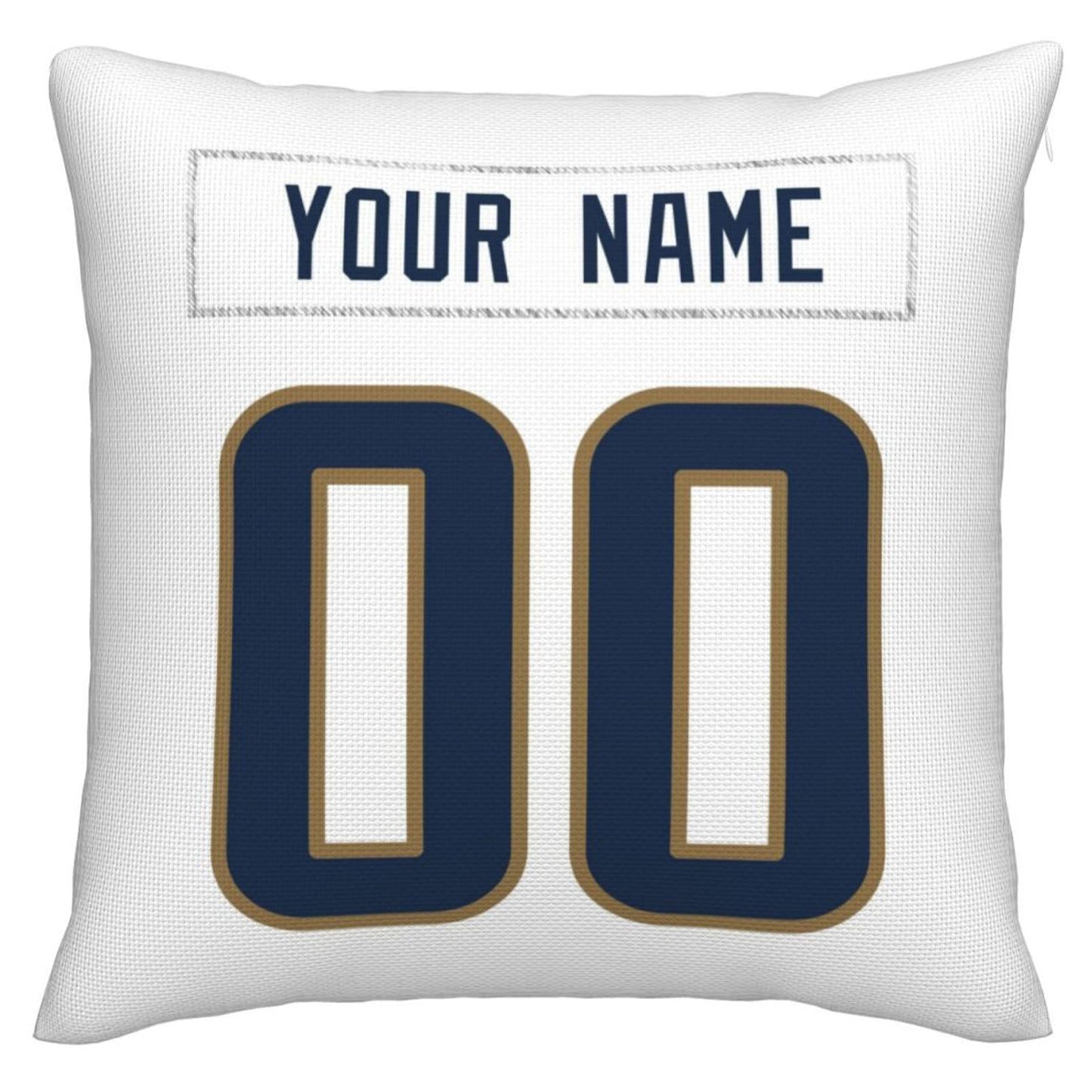 Custom LA.Rams Pillow Decorative Throw Pillow Case - Print Personalized Football Team Fans Name & Number Birthday Gift Football Pillows - Main View