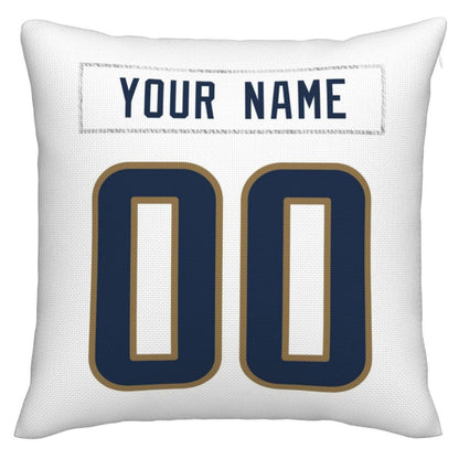 Custom LA.Rams Pillow Decorative Throw Pillow Case - Print Personalized Football Team Fans Name & Number Birthday Gift Football Pillows - Main View