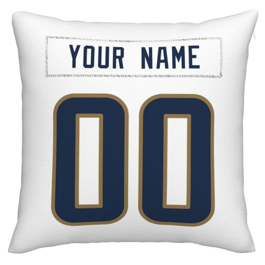Custom LA.Rams Pillow Decorative Throw Pillow Case - Print Personalized Football Team Fans Name & Number Birthday Gift Football Pillows - Main View
