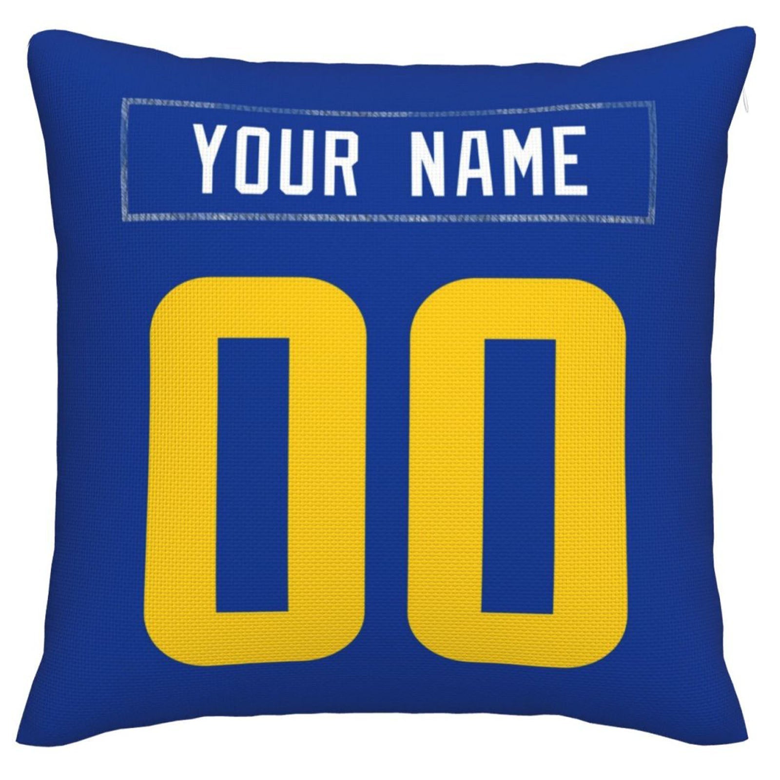 Custom LA.Rams Pillow Decorative Throw Pillow Case - Print Personalized Football Team Fans Name & Number Birthday Gift Football Pillows view 2