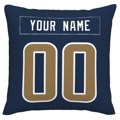 Custom LA.Rams Pillow Decorative Throw Pillow Case - Print Personalized Football Team Fans Name & Number Birthday Gift Football Pillows view 3