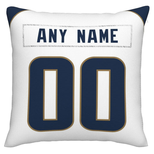 Custom LA.Rams Pillow Decorative Throw Pillow Case - Print Personalized Football Team Fans Name & Number Birthday Gift Football Pillows - Main View