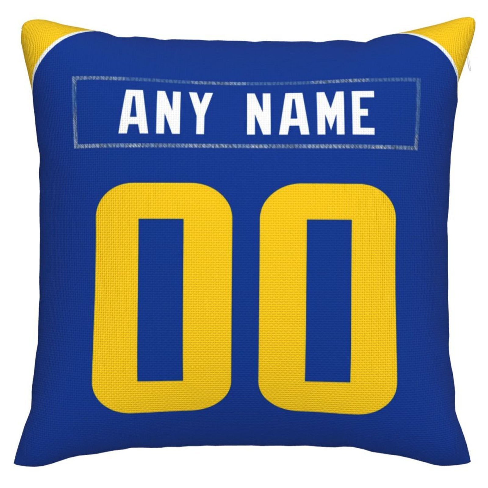 Custom LA.Rams Pillow Decorative Throw Pillow Case - Print Personalized Football Team Fans Name & Number Birthday Gift Football Pillows view 2