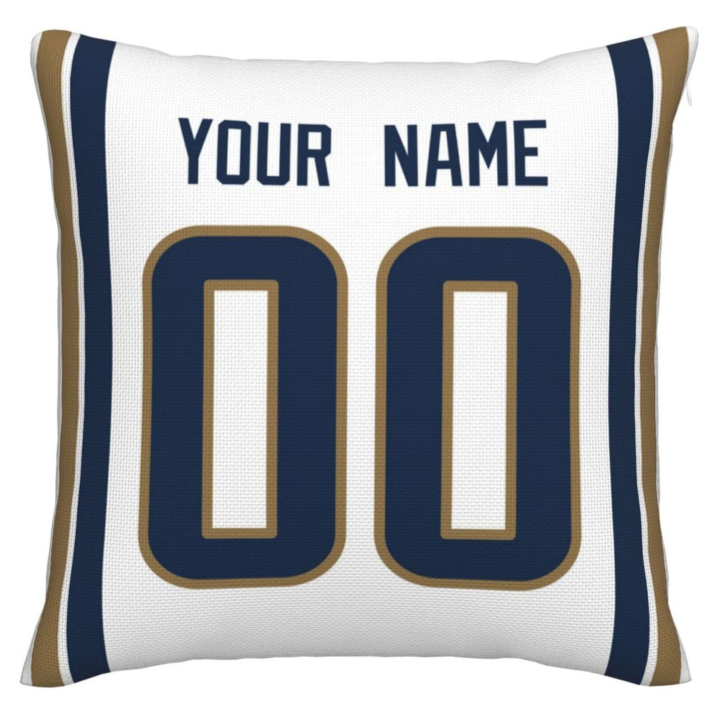 Custom LA.Rams Pillow Decorative Throw Pillow Case - Print Personalized Football Team Fans Name & Number Birthday Gift Football Pillows - Main View