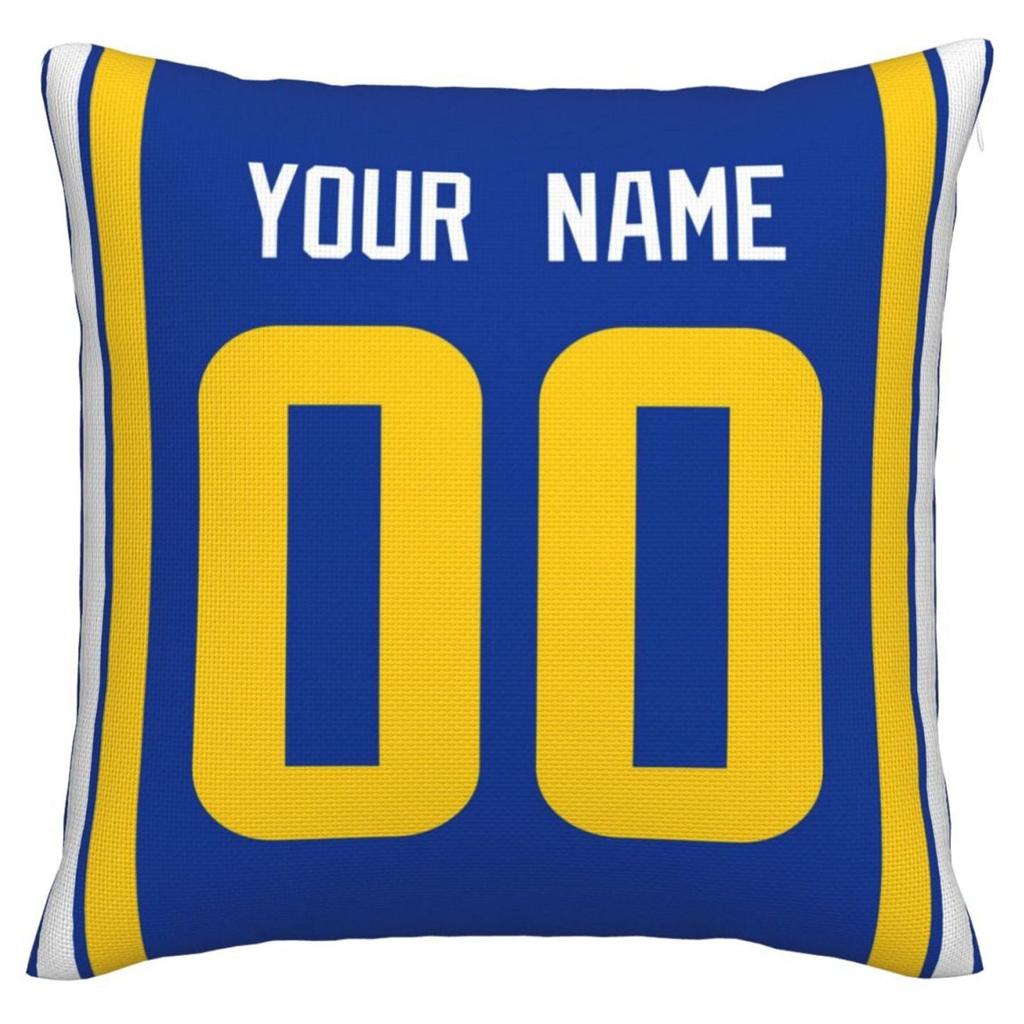 Custom LA.Rams Pillow Decorative Throw Pillow Case - Print Personalized Football Team Fans Name & Number Birthday Gift Football Pillows view 2
