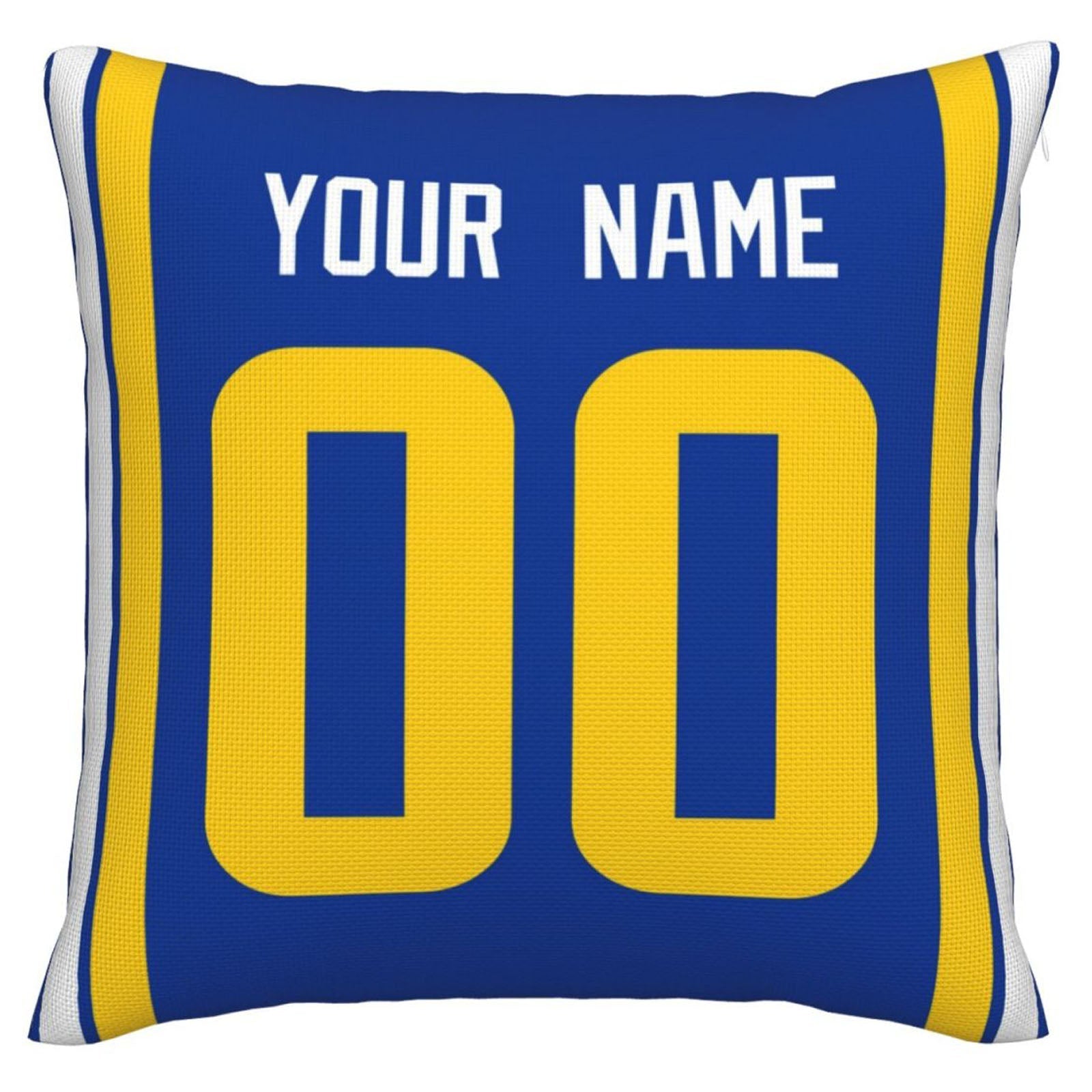 Custom LA.Rams Pillow Decorative Throw Pillow Case - Print Personalized Football Team Fans Name & Number Birthday Gift Football Pillows view 2