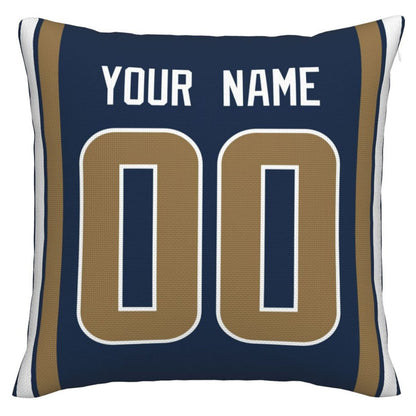 Custom LA.Rams Pillow Decorative Throw Pillow Case - Print Personalized Football Team Fans Name & Number Birthday Gift Football Pillows view 3