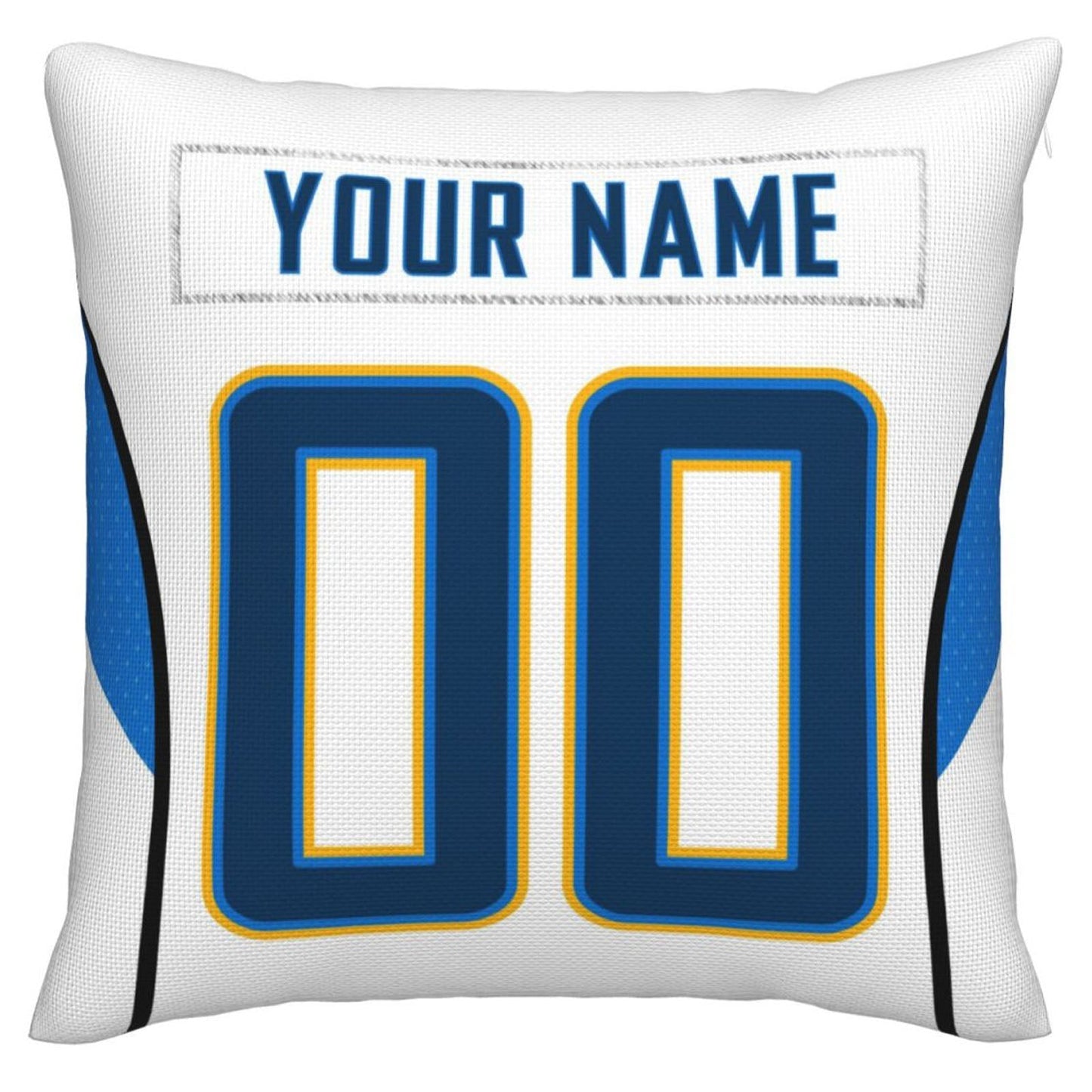 Custom LA.Chargers Pillow Decorative Throw Pillow Case - Print Personalized Football Team Fans Name & Number Birthday Gift Football Pillows - Main View
