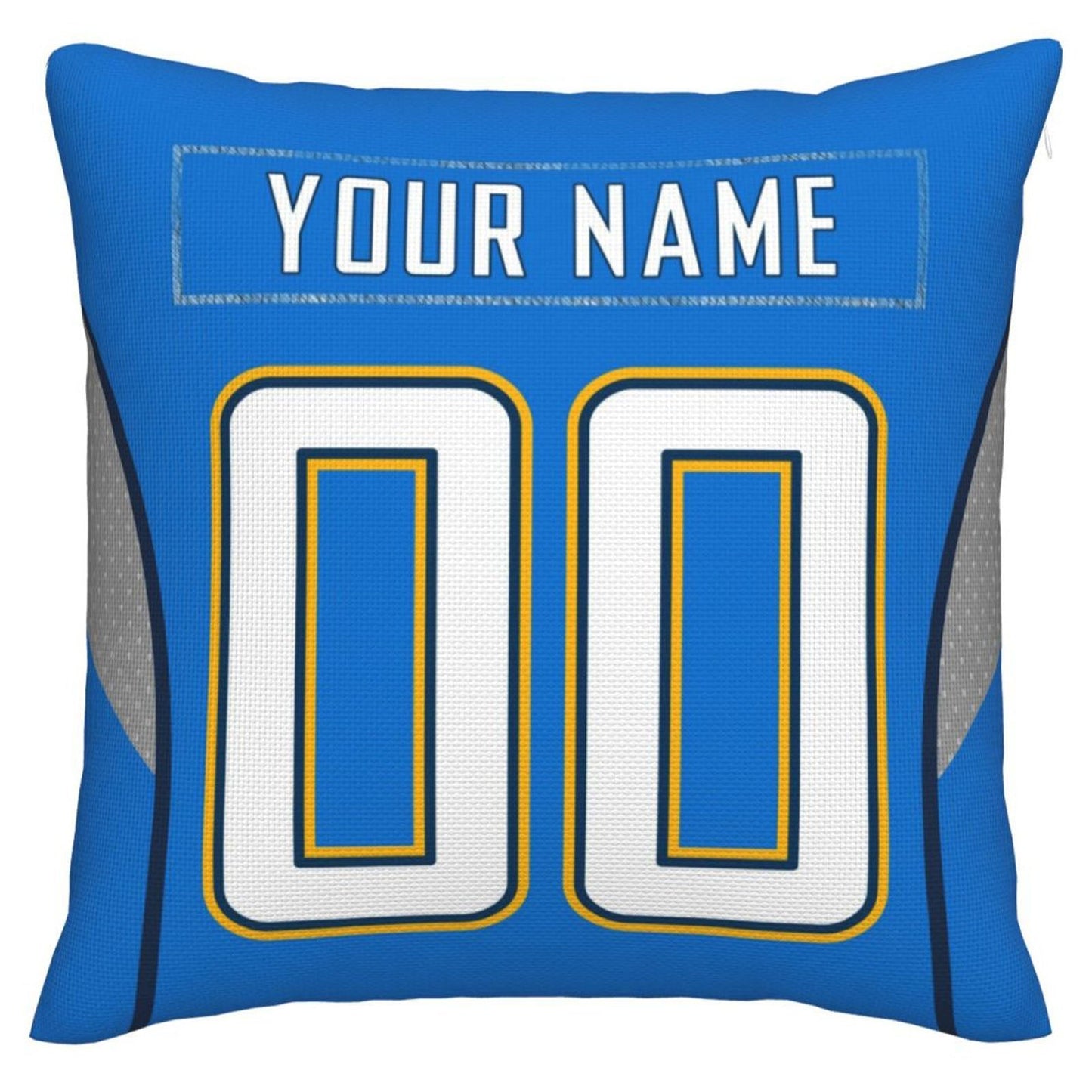 Custom LA.Chargers Pillow Decorative Throw Pillow Case - Print Personalized Football Team Fans Name & Number Birthday Gift Football Pillows view 2