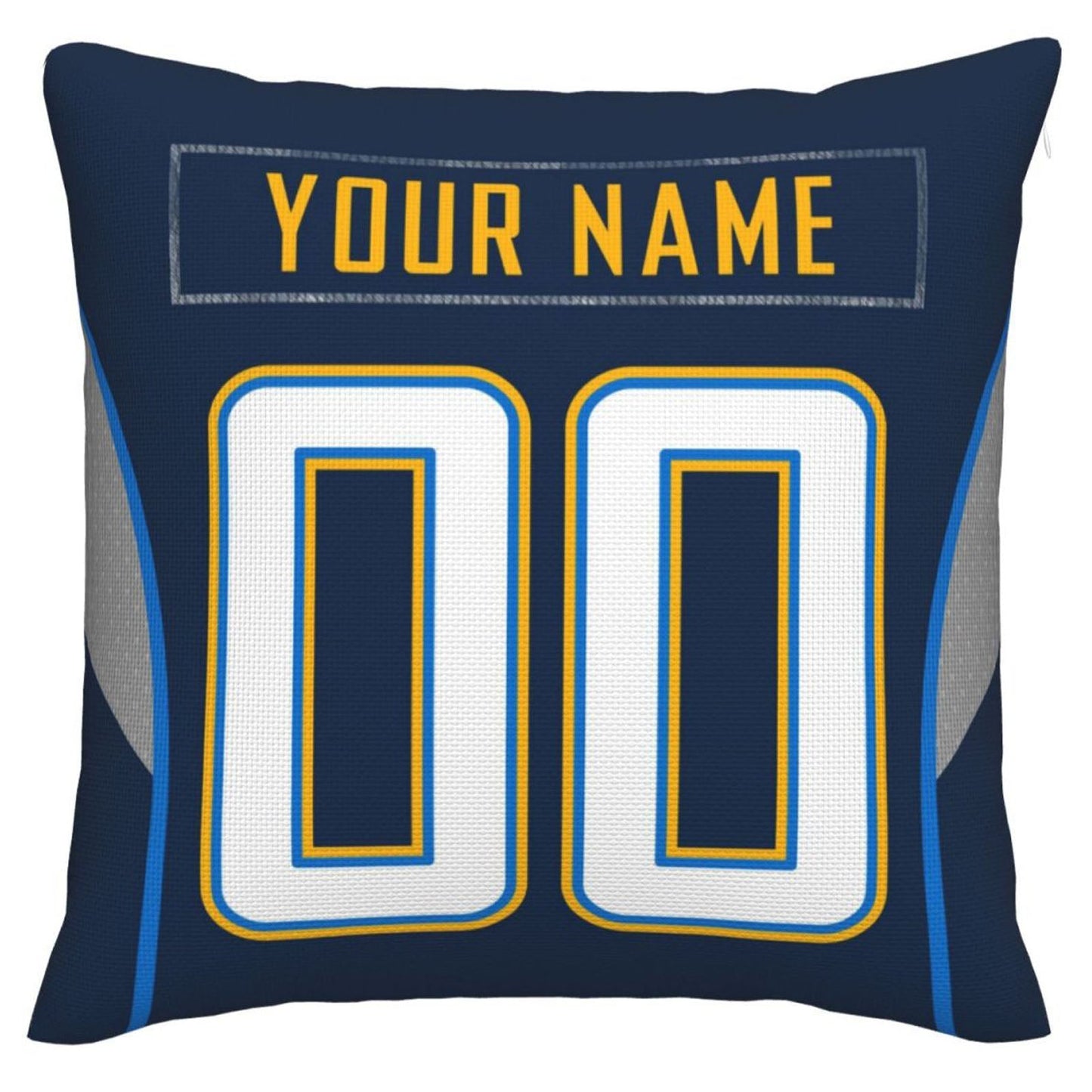 Custom LA.Chargers Pillow Decorative Throw Pillow Case - Print Personalized Football Team Fans Name & Number Birthday Gift Football Pillows view 3