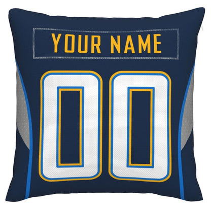 Custom LA.Chargers Pillow Decorative Throw Pillow Case - Print Personalized Football Team Fans Name & Number Birthday Gift Football Pillows view 3