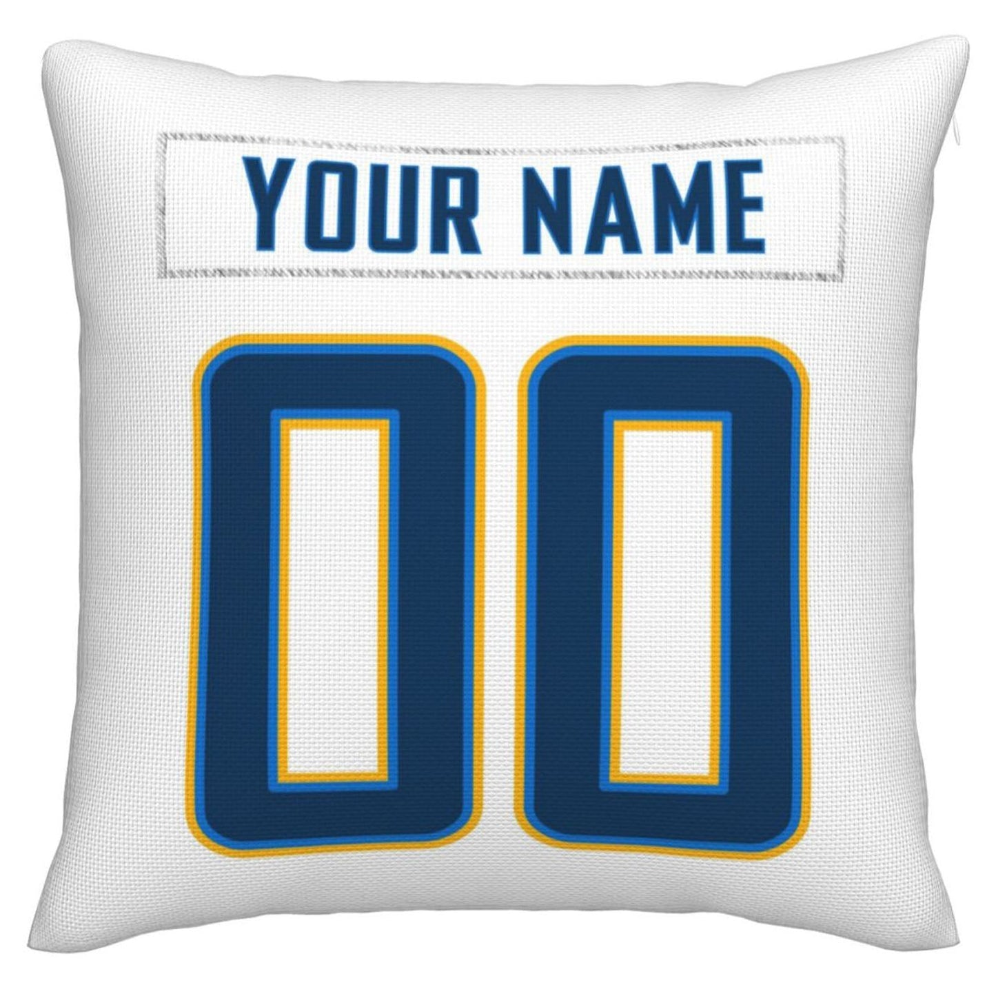 Custom LA.Chargers Pillow Decorative Throw Pillow Case - Print Personalized Football Team Fans Name & Number Birthday Gift Football Pillows - Main View