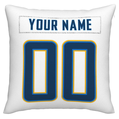 Custom LA.Chargers Pillow Decorative Throw Pillow Case - Print Personalized Football Team Fans Name & Number Birthday Gift Football Pillows - Main View