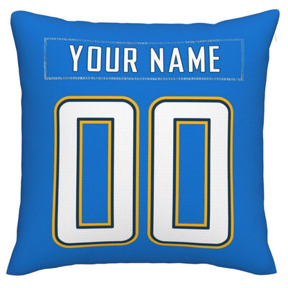 Custom LA.Chargers Pillow Decorative Throw Pillow Case - Print Personalized Football Team Fans Name & Number Birthday Gift Football Pillows view 2