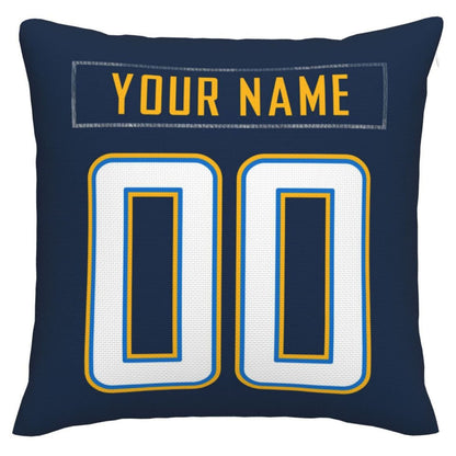 Custom LA.Chargers Pillow Decorative Throw Pillow Case - Print Personalized Football Team Fans Name & Number Birthday Gift Football Pillows view 3