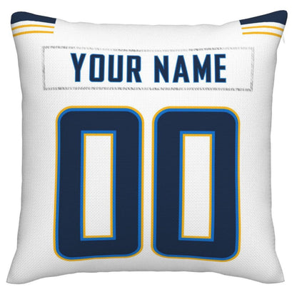 Custom LA.Chargers Pillow Decorative Throw Pillow Case - Print Personalized Football Team Fans Name & Number Birthday Gift Football Pillows view 2