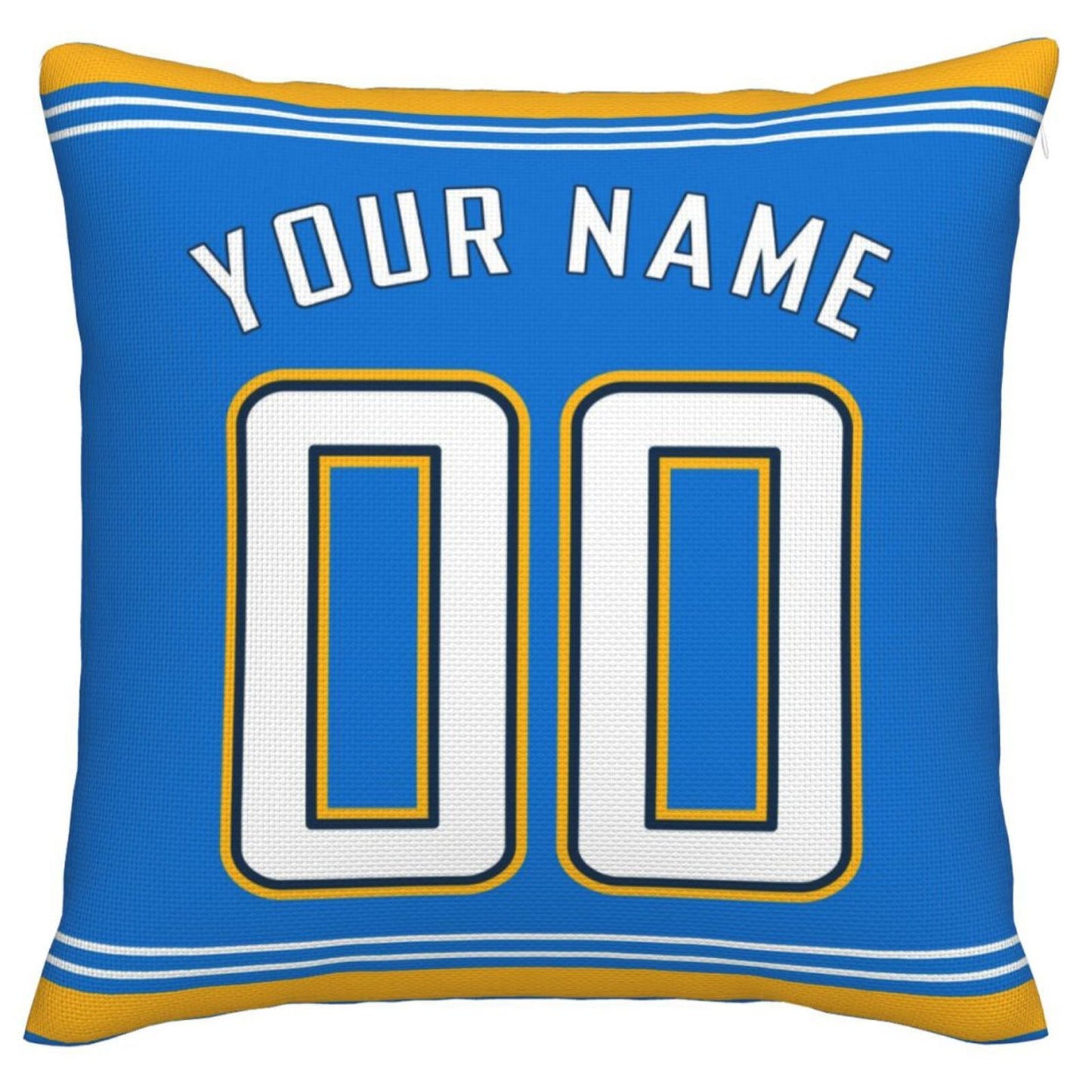 Custom LA.Chargers Pillow Decorative Throw Pillow Case - Print Personalized Football Team Fans Name & Number Birthday Gift Football Pillows view 2