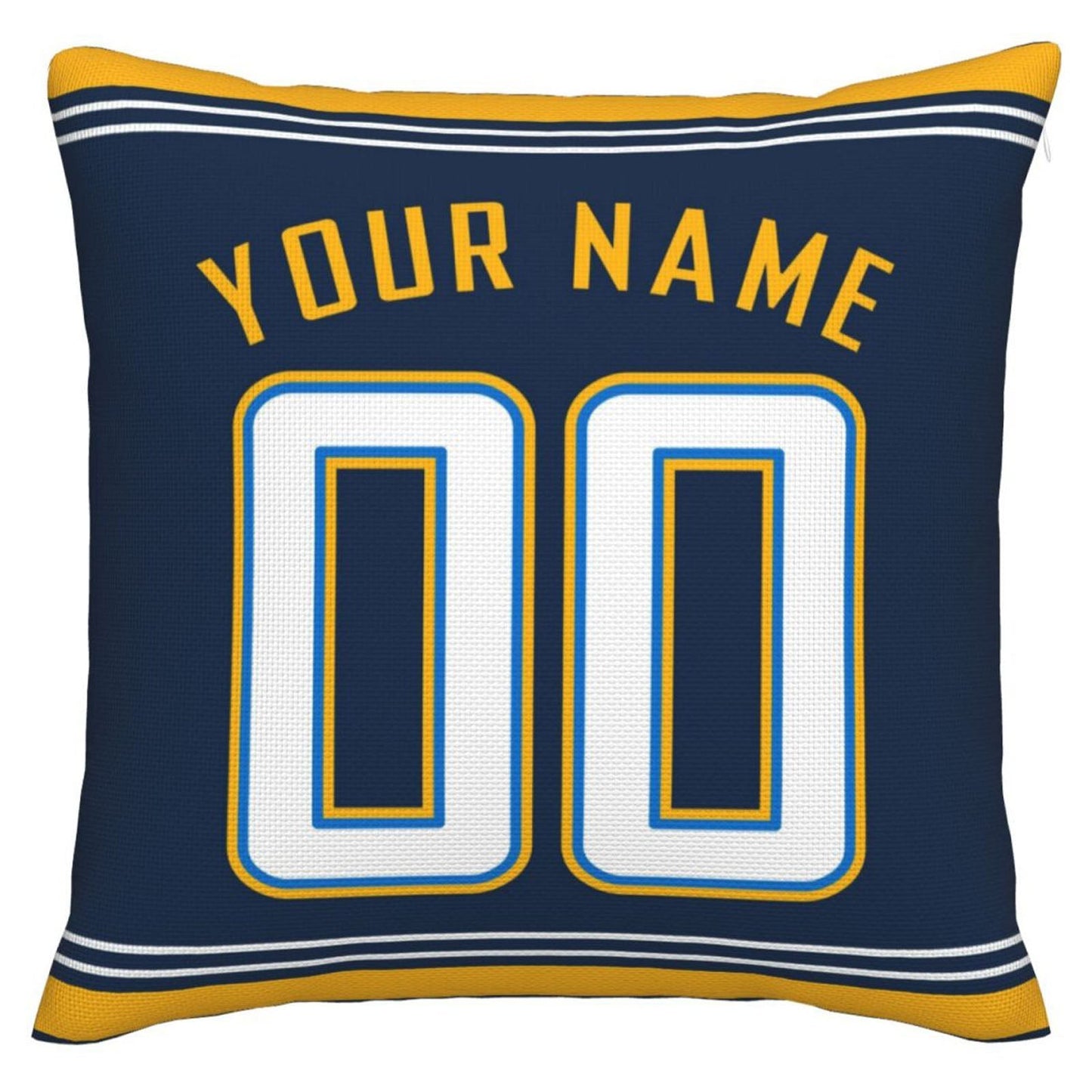 Custom LA.Chargers Pillow Decorative Throw Pillow Case - Print Personalized Football Team Fans Name & Number Birthday Gift Football Pillows view 3