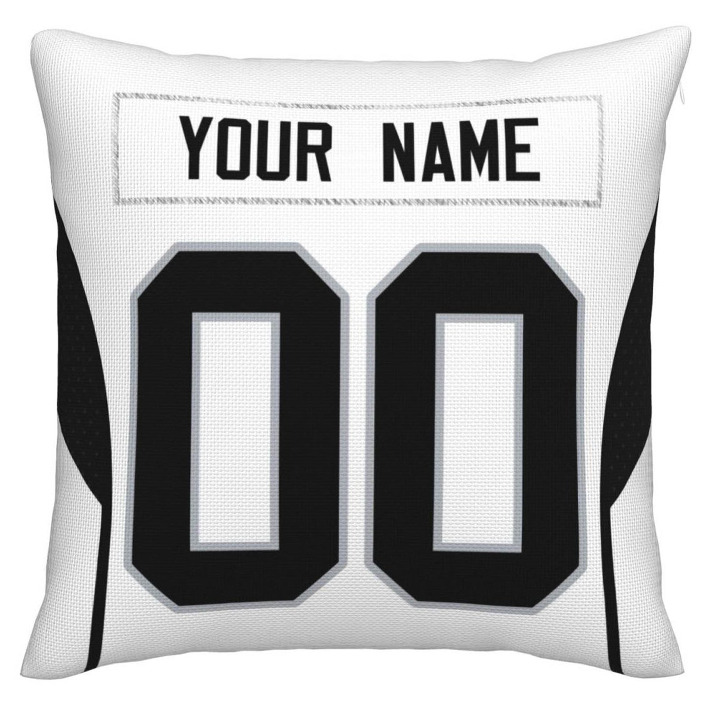 Custom L.Raiders Pillow Decorative Throw Pillow Case - Print Personalized Football Team Fans Name & Number Birthday Gift Football Pillows - Main View