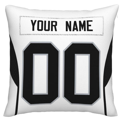 Custom L.Raiders Pillow Decorative Throw Pillow Case - Print Personalized Football Team Fans Name & Number Birthday Gift Football Pillows - Main View