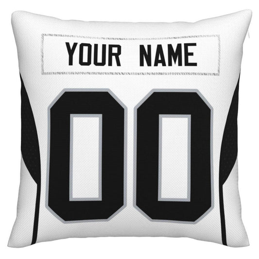 Custom L.Raiders Pillow Decorative Throw Pillow Case - Print Personalized Football Team Fans Name & Number Birthday Gift Football Pillows - Main View