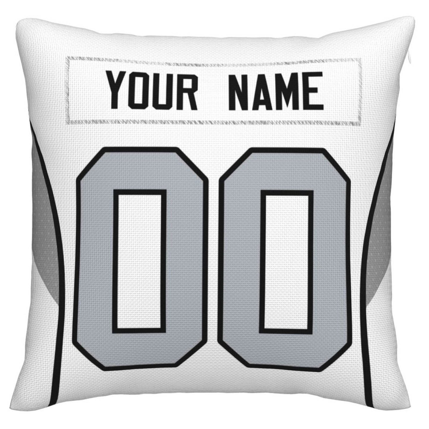 Custom L.Raiders Pillow Decorative Throw Pillow Case - Print Personalized Football Team Fans Name & Number Birthday Gift Football Pillows view 2
