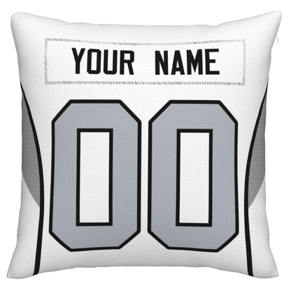 Custom L.Raiders Pillow Decorative Throw Pillow Case - Print Personalized Football Team Fans Name & Number Birthday Gift Football Pillows view 2