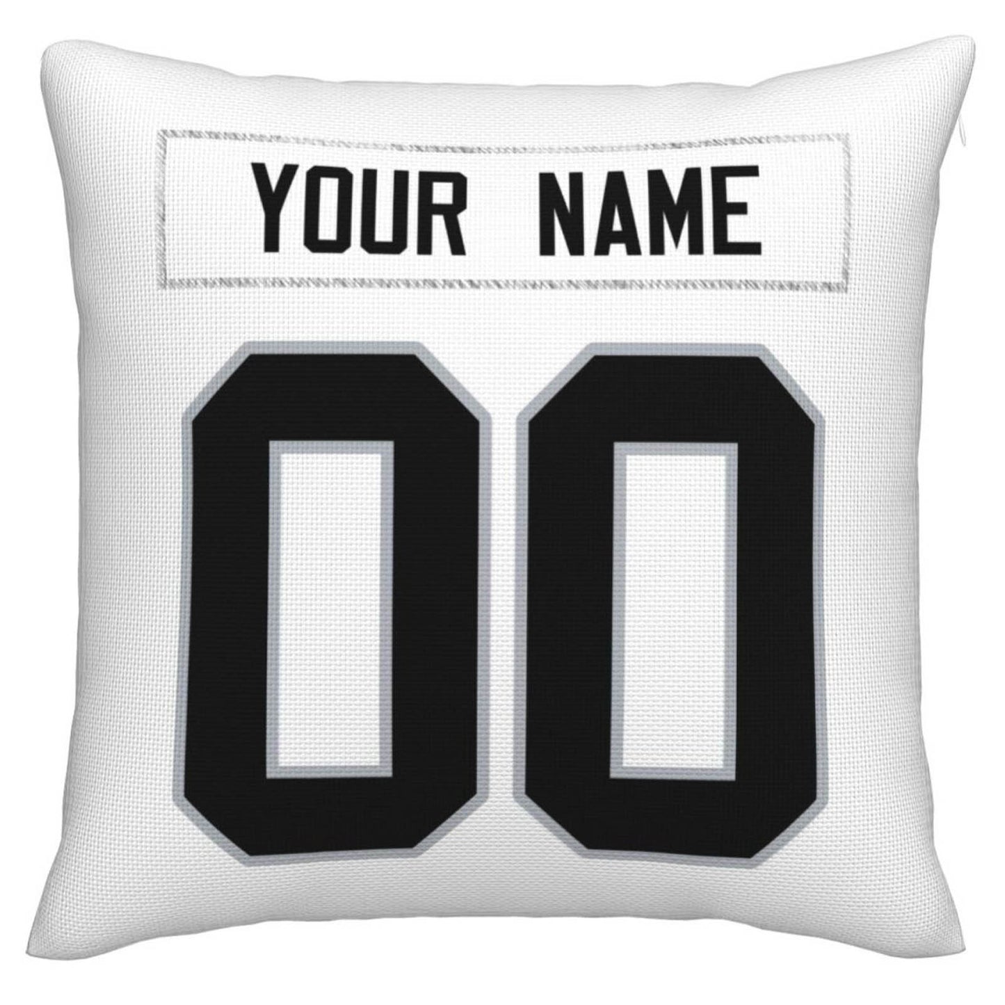 Custom L.Raiders Pillow Decorative Throw Pillow Case - Print Personalized Football Team Fans Name & Number Birthday Gift Football Pillows - Main View