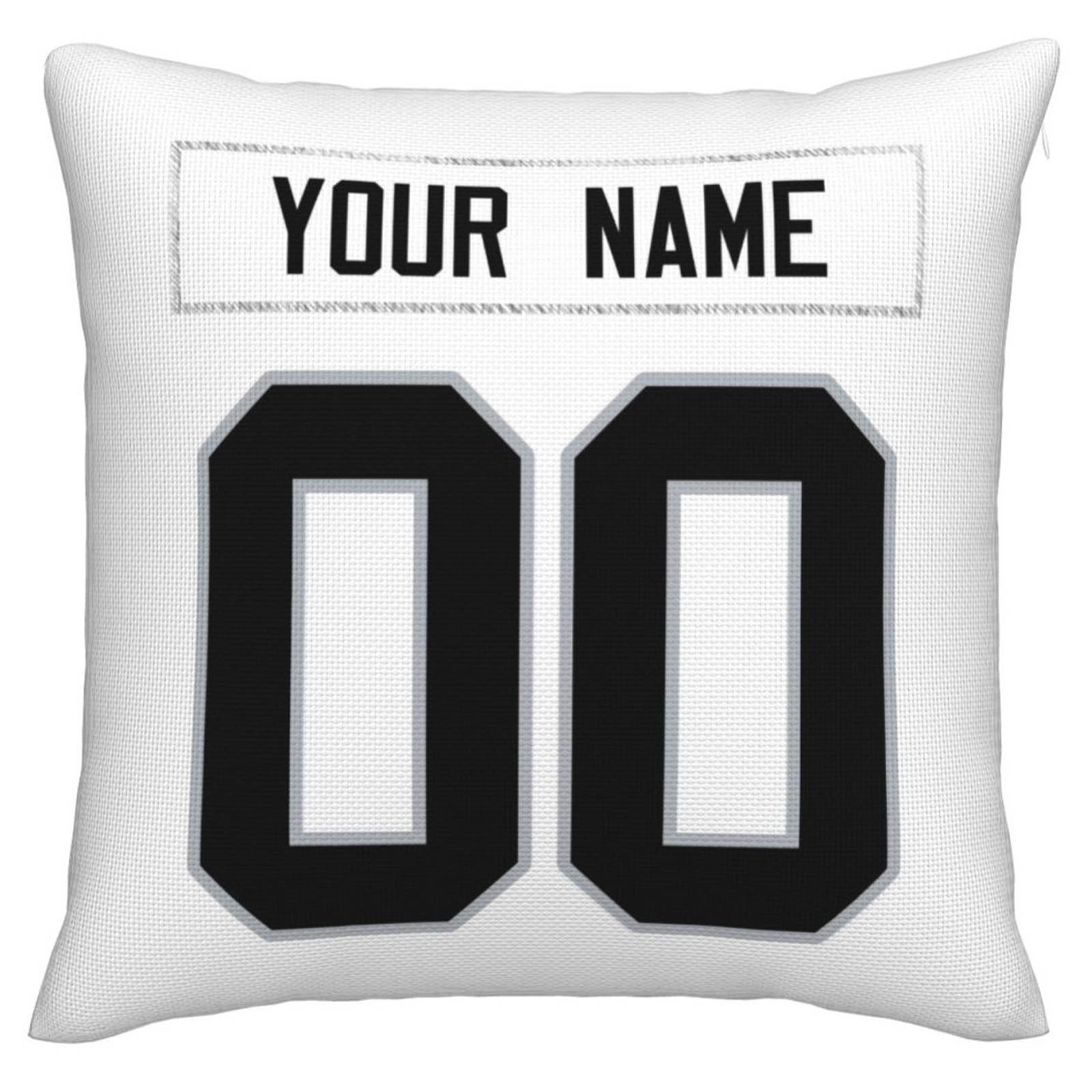 Custom L.Raiders Pillow Decorative Throw Pillow Case - Print Personalized Football Team Fans Name & Number Birthday Gift Football Pillows - Main View