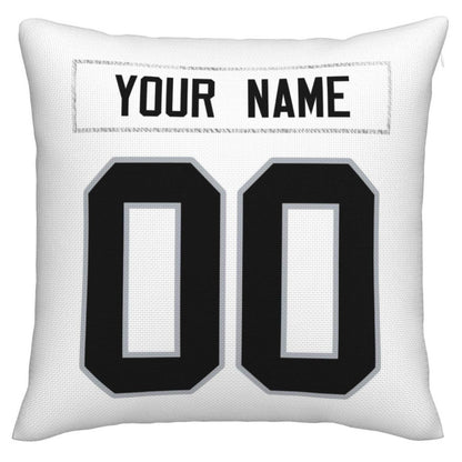 Custom L.Raiders Pillow Decorative Throw Pillow Case - Print Personalized Football Team Fans Name & Number Birthday Gift Football Pillows - Main View