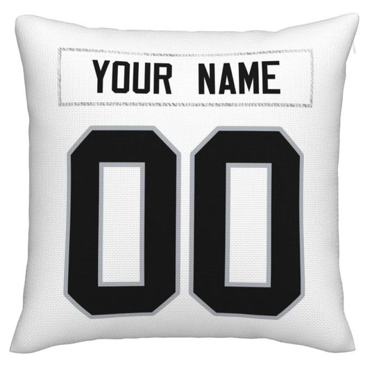 Custom L.Raiders Pillow Decorative Throw Pillow Case - Print Personalized Football Team Fans Name & Number Birthday Gift Football Pillows - Main View