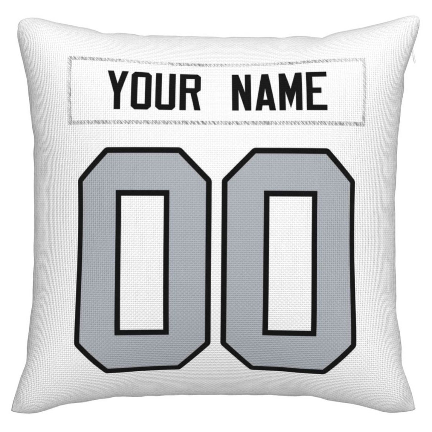 Custom L.Raiders Pillow Decorative Throw Pillow Case - Print Personalized Football Team Fans Name & Number Birthday Gift Football Pillows view 2