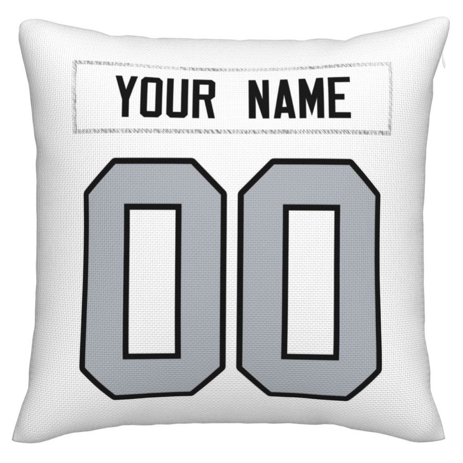 Custom L.Raiders Pillow Decorative Throw Pillow Case - Print Personalized Football Team Fans Name & Number Birthday Gift Football Pillows view 2