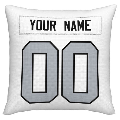Custom L.Raiders Pillow Decorative Throw Pillow Case - Print Personalized Football Team Fans Name & Number Birthday Gift Football Pillows view 2