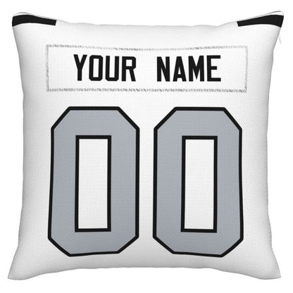 Custom L.Raiders Pillow Decorative Throw Pillow Case - Print Personalized Football Team Fans Name & Number Birthday Gift Football Pillows - Main View