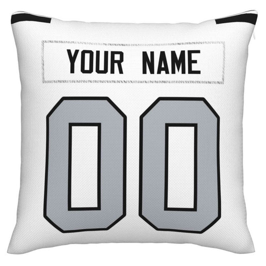 Custom L.Raiders Pillow Decorative Throw Pillow Case - Print Personalized Football Team Fans Name & Number Birthday Gift Football Pillows - Main View