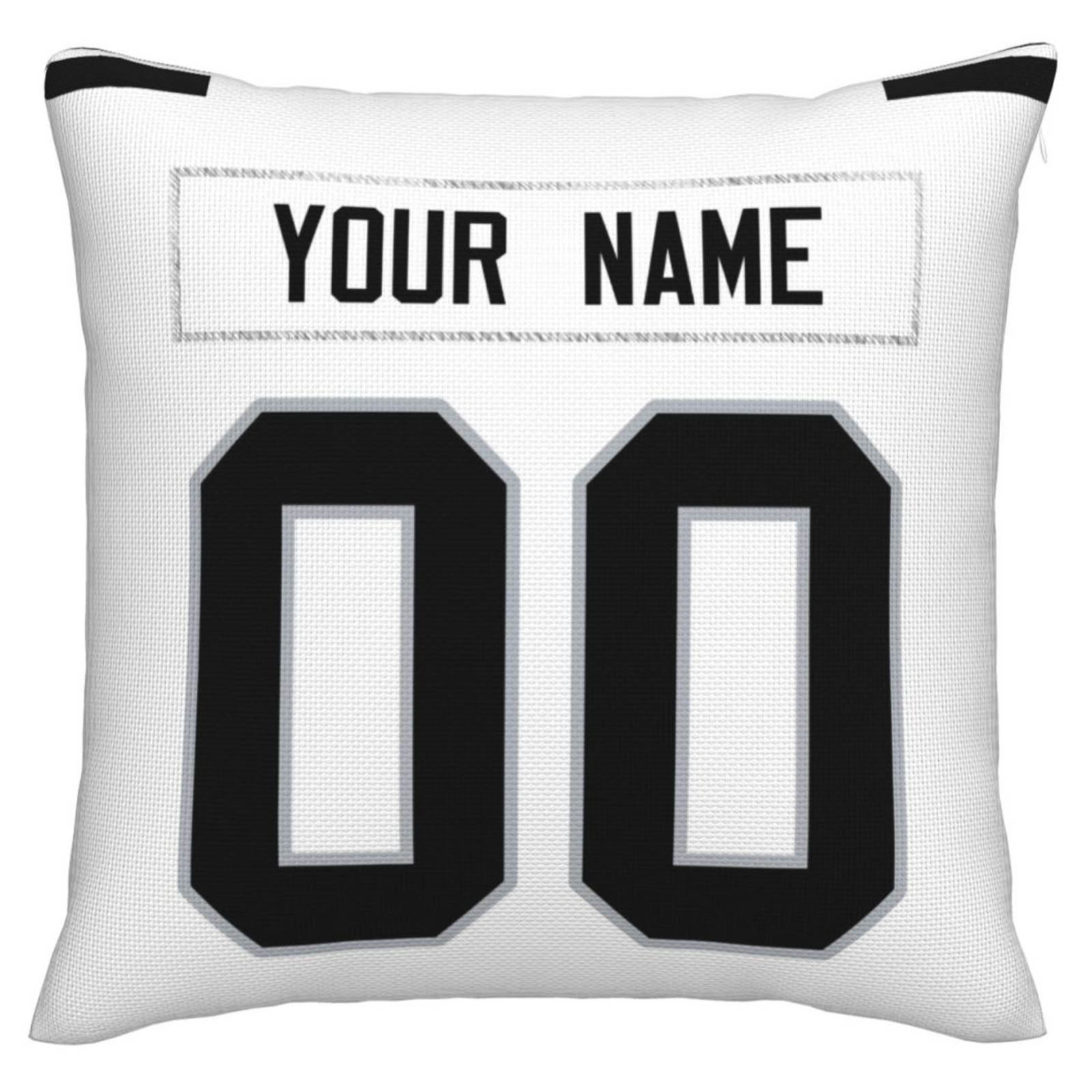 Custom L.Raiders Pillow Decorative Throw Pillow Case - Print Personalized Football Team Fans Name & Number Birthday Gift Football Pillows view 2