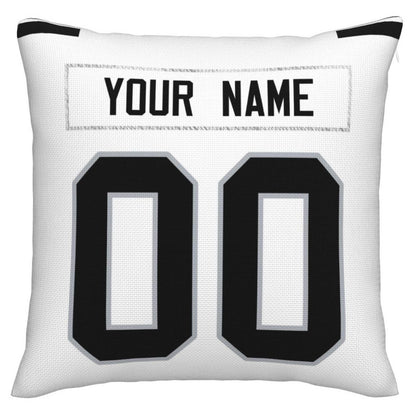Custom L.Raiders Pillow Decorative Throw Pillow Case - Print Personalized Football Team Fans Name & Number Birthday Gift Football Pillows view 2